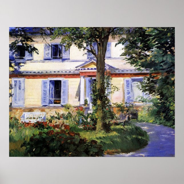Poster Manet - Maison À Rueil, 1882 (Devant)