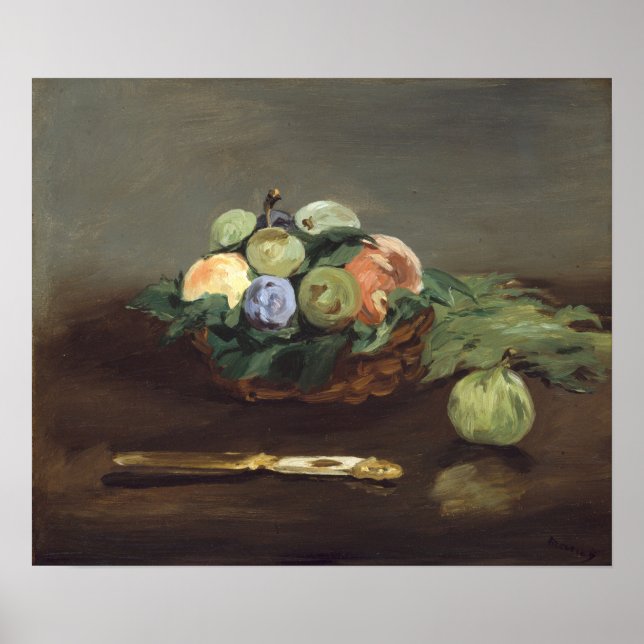Poster Manet - Panier De Fruits (Devant)