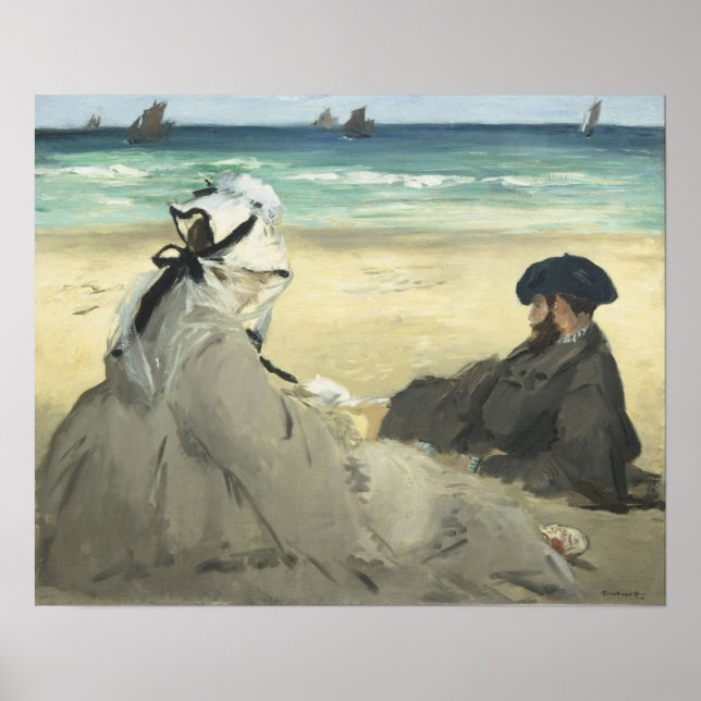 Poster Manet - Sur la plage (Devant)