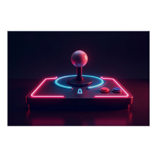 Poster Manette d'Arcade Neon