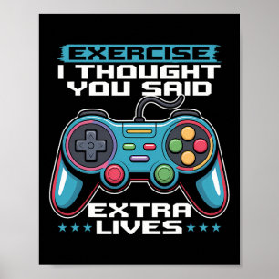 Poster Manette de jeu de jeu vidéo de joueur 1
