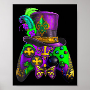 Poster Manette de jeu vidéo Mardi Gras E sport pour enfan