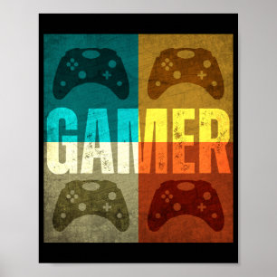 POSTER MANETTE DE JEU VIDÉO RÉTRO GAMER