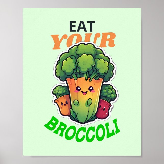 Poster Mange ton brocoli (Devant)