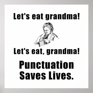 Poster Mangeons grand-mère