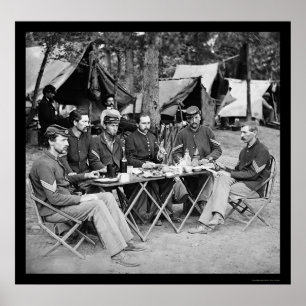 Poster Manger au Camp Mess à Bealeton, VA 1863
