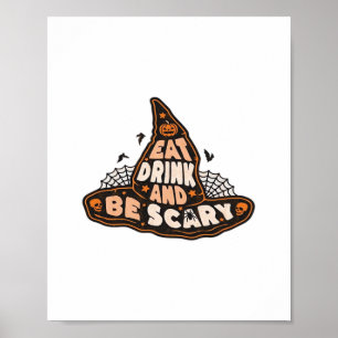 Poster Manger Boire Et Être Chapeau De Sorcière Esthétiqu
