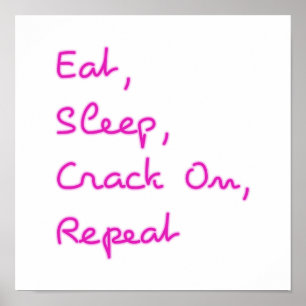 Poster Manger Crack De Sommeil À Répétition
