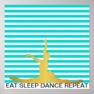 Poster Manger Danse du sommeil Répéter les pinces de la m