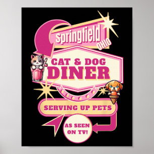 Poster Manger des animaux Springfield Ohio Funny Cats Chi