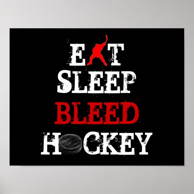 POSTER MANGER/DORMIR/BLEED/HOCKEY (Devant)