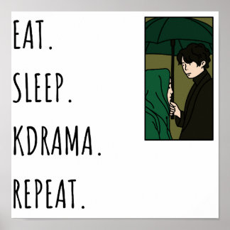 Poster Manger. Dormir. Kdrama. Recommencer