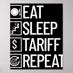 Poster Manger Dormir Tarif Répéter Drôle Tarif Trump