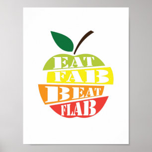 Poster Manger fabuleux, battre la graisse conception de c
