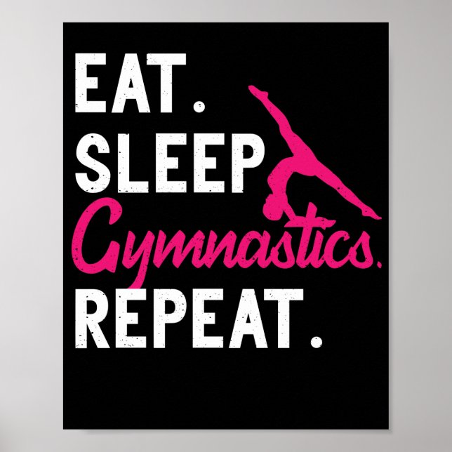 Poster Manger Gymnastique du sommeil Répéter Gymnastique  (Devant)