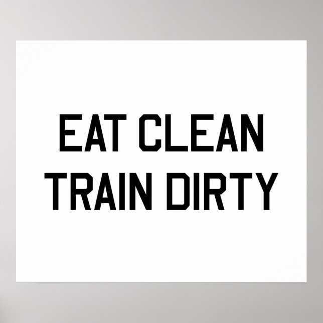 Poster Manger le train propre sale (Devant)