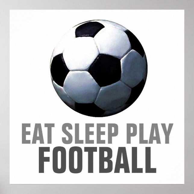 Poster Manger Sleep Jouer Football Football Football Uniq (Devant)