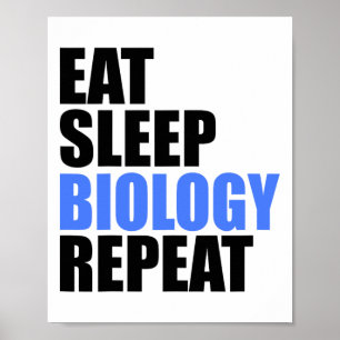 Poster Manger Sommeil Biologie Répéter Biologiste Profess