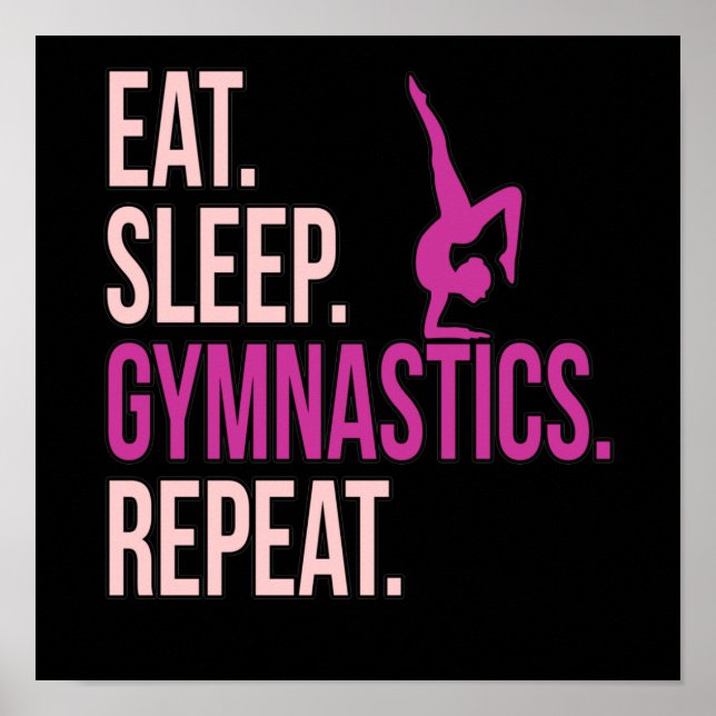 Poster Manger Sommeil Gymnastique Gymnaste Gymnastique Sp (Devant)
