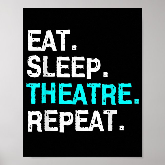 Poster Manger Théâtre du sommeil Répéter (Devant)