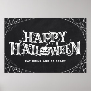 Poster Mangez, buvez et soyez effrayant Halloween