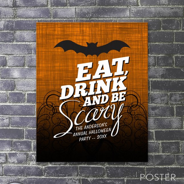 Poster Mangez, buvez et soyez effrayants - Halloween Part (Halloween Poster)