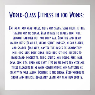 Poster Mangez de la viande et des légumes, des noix et de