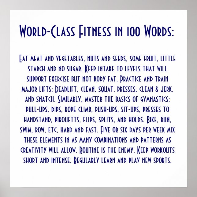 Poster Mangez de la viande et des légumes, des noix et de (Devant)