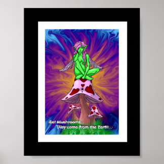 Poster Mangez des champignons