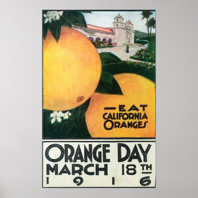 Poster Mangez des oranges de CA le jour de l'orange (Devant)