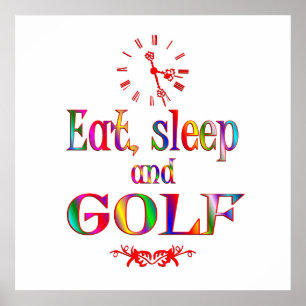Poster Mangez, dormez et golf