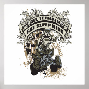 Poster Mangez, Dormez, Parcourez Tout Le Terrain