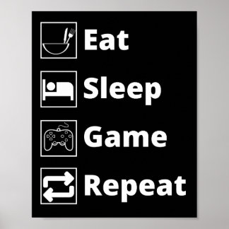 Poster Mangez la répétition du jeu de veille