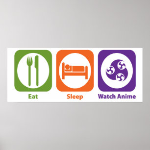 Poster Mangez l'Anime de montre de sommeil