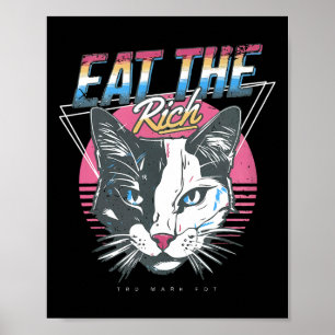 Poster Mangez Le Chat Riche Anti Trump