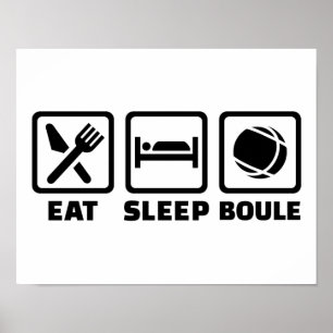Poster Mangez le sommeil Boule