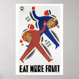 Poster Mangez plus de fruits ~ Voyage en Australie Vintag