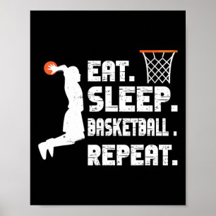 Poster Mangez Sleep Bysketbyll Répéter Bysketbyll Sports