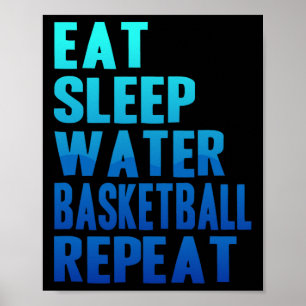 Poster Mangez Sleep Water Sketat Répétez Summer Sports Tr