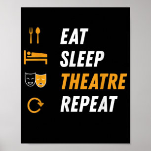 Poster Mangez Théâtre de sommeil Répétition - Drôle Graph