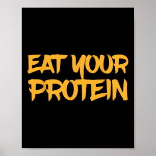 Poster Mangez Vos Protéines Protéines Musculation Fitness