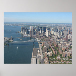 Poster Manhattan inférieur de East River