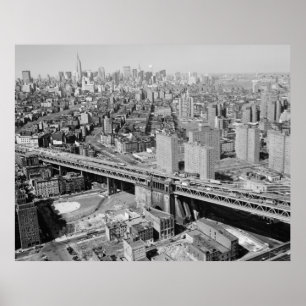 Poster Manhattan noir et blanc