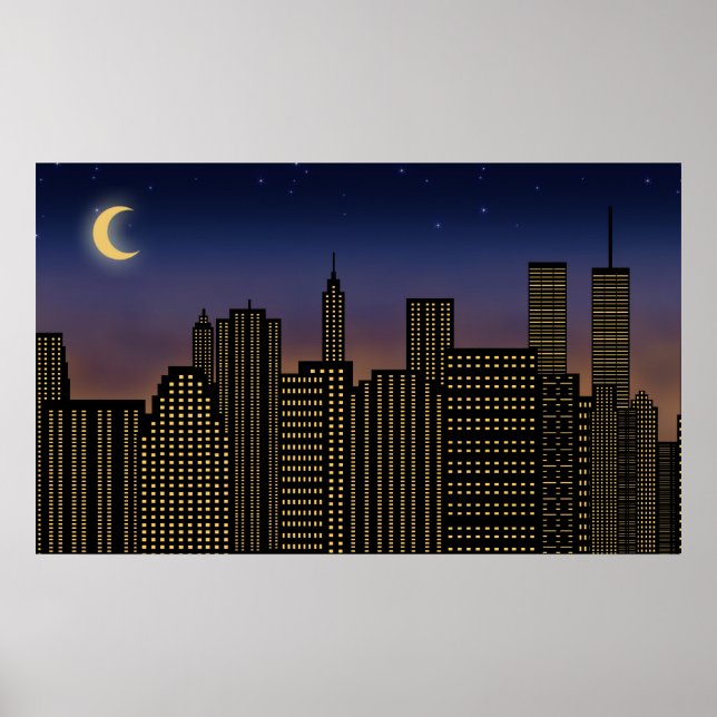 Poster Manhattan Skyline (Devant)