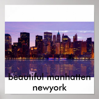 Poster Manhattan skyline, belle manhatten newyork