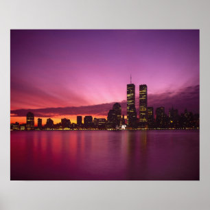 Poster Manhattan Skyline et Hudson River, New York,