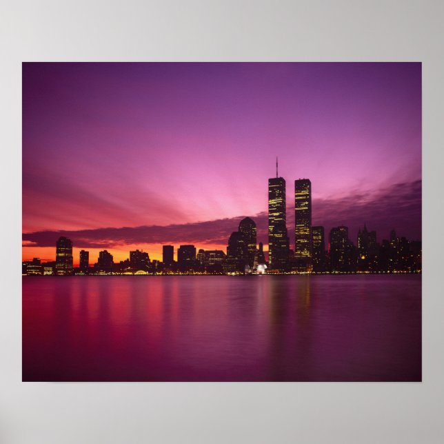 Poster Manhattan Skyline et Hudson River, New York, (Devant)