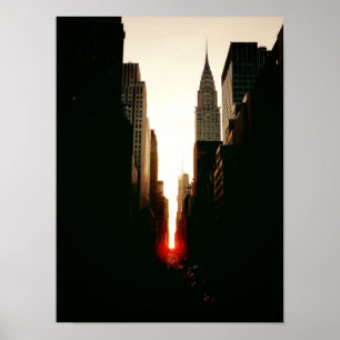 Poster Manhattanhenge et Chrysler Building, Small