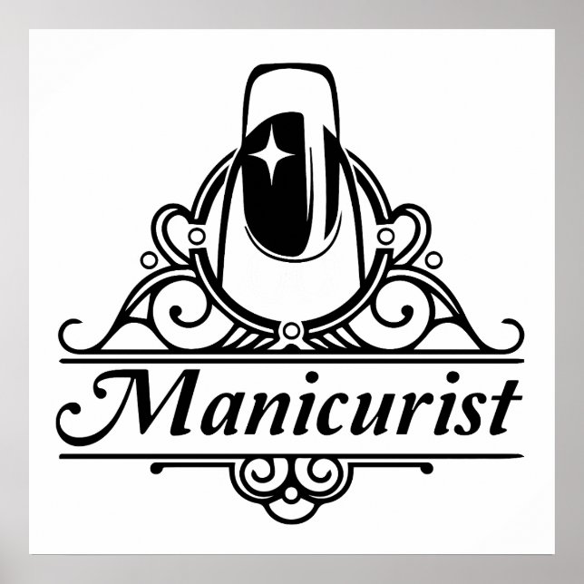 Poster Manicuriste au travail (Devant)