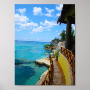 Poster Manière de promenade de refroidir le bleu